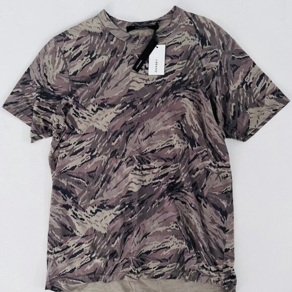 J BRAND Zoomah Camouflage Print Tee Tope Digi Wave - Picture 2 of 3